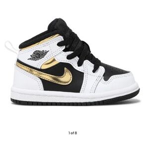 Nike Air Jordan 1 Mid PS 'White Gold' sneakers size 10C